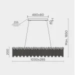 Подвесная люстра MODELUX ML.8250.1100 GD от ImperiumLoft