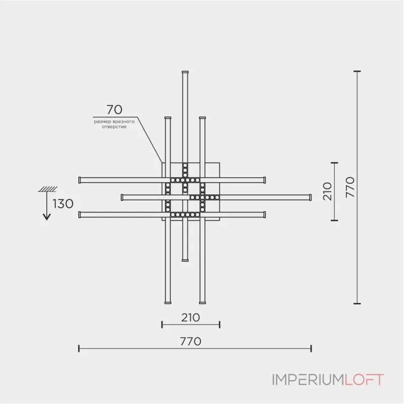 Потолочный светильник MODELIGHT MDL.9376.700CL BK от ImperiumLoft