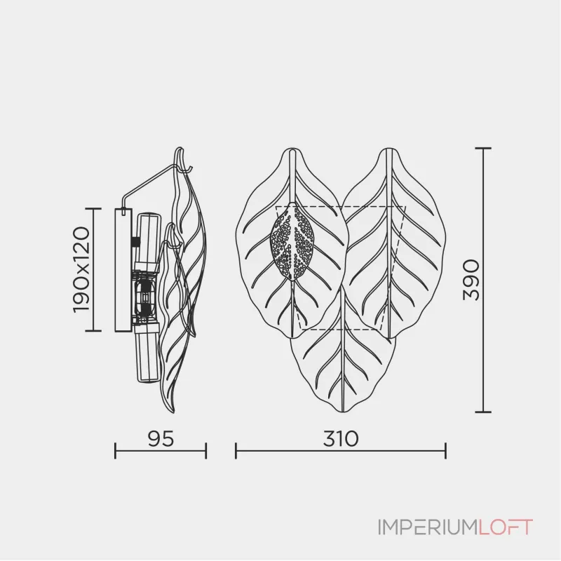 Настенный светильник MODELUX ML.6770.390 GD от ImperiumLoft