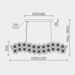 Подвесная люстра MODELUX ML.9520.1200 GD от ImperiumLoft