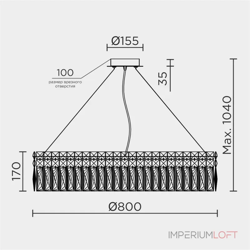 Подвесная люстра MODELUX ML.7084.800 CR от ImperiumLoft