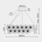 Подвесная люстра MODELUX ML.9520.800 GD от ImperiumLoft