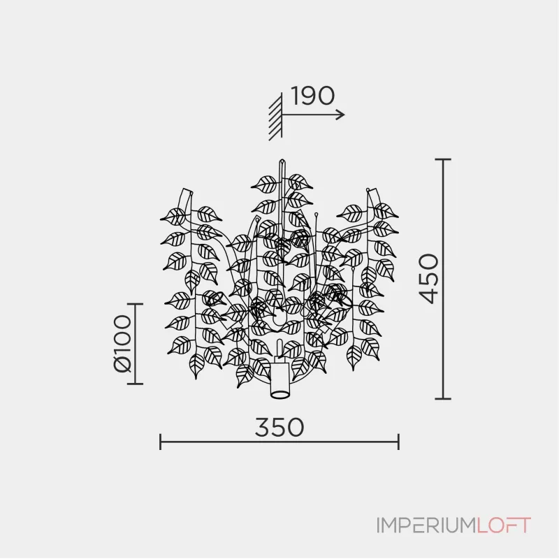 Настенный светильник MODESTYLE MS.2109.350 SL от ImperiumLoft