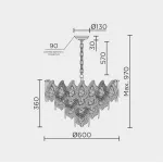 Подвесная люстра MODELUX ML.6197.600 GD от ImperiumLoft