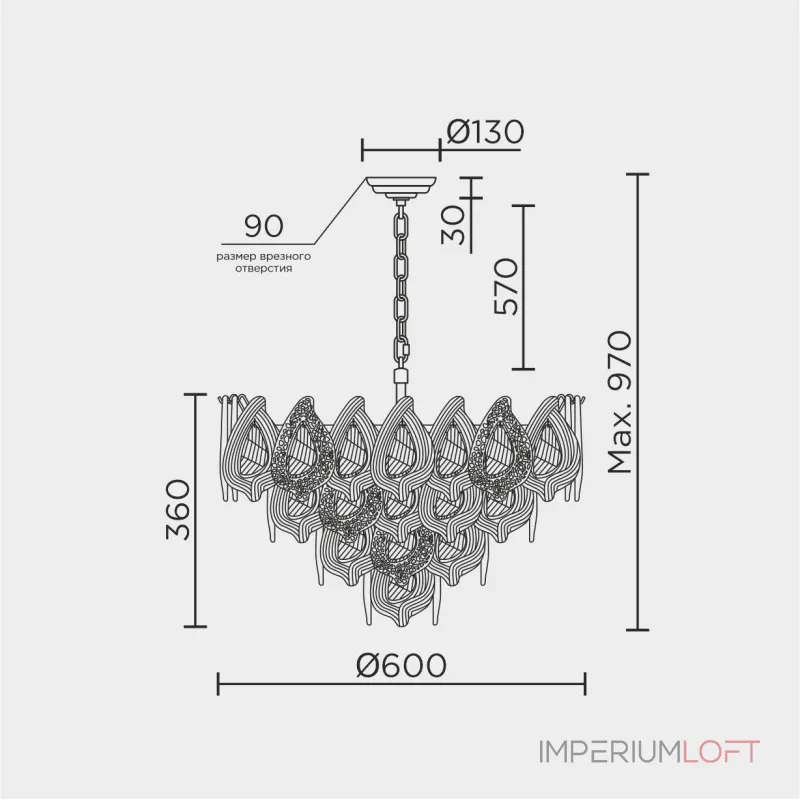 Подвесная люстра MODELUX ML.6197.600 GD от ImperiumLoft