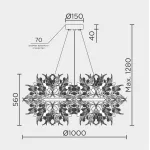 Подвесная люстра MODELUX premium ML.6808.1000P GD от ImperiumLoft