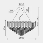 Подвесная люстра MODELUX ML.7088.800 GD от ImperiumLoft