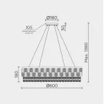 Подвесная люстра MODELUX ML.7039.800 CR от ImperiumLoft