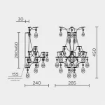 Настенный светильник MODELUX premium ML.7815.340P GD от ImperiumLoft