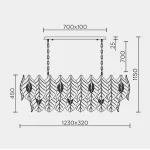 Подвесная люстра MODELUX ML.6770.1230 GD от ImperiumLoft