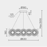 Подвесная люстра MODESTYLE MS.1831.12 AB от ImperiumLoft