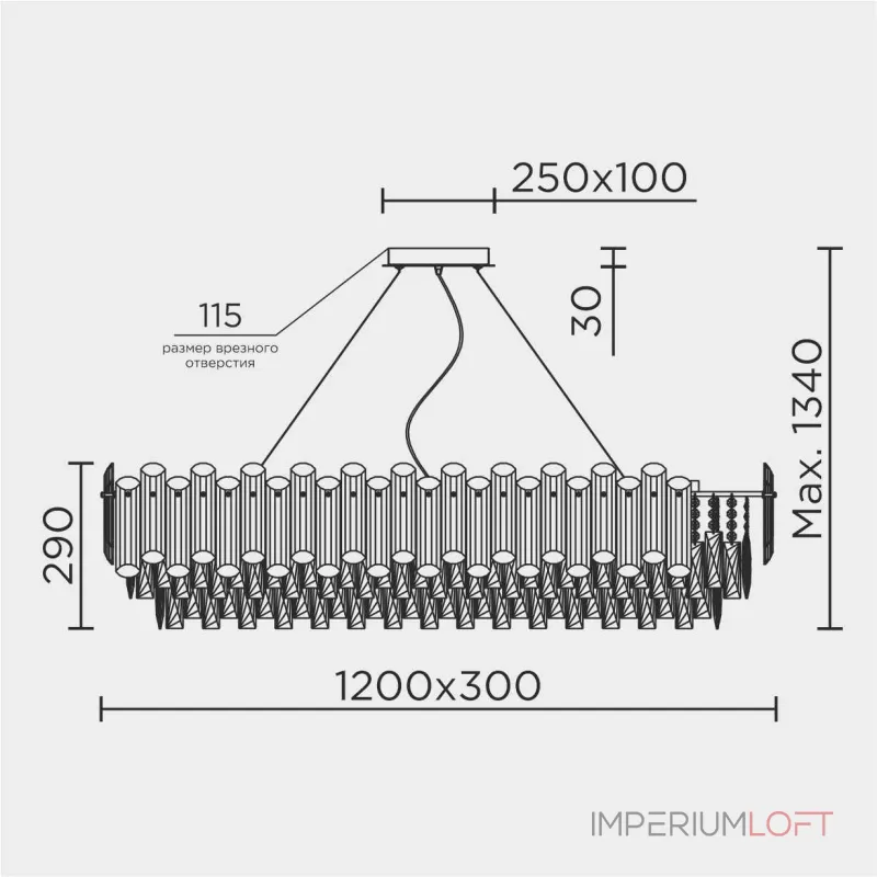 Подвесная люстра MODELUX ML.7088.1200L CR от ImperiumLoft Подвесная люстра MODELUX ML.7088.1200L CR от ImperiumLoft
