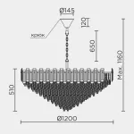 Подвесная люстра MODELUX ML.7088.1200R CR от ImperiumLoft