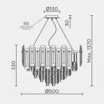 Подвесная люстра MODELUX ML.7088.500 GD от ImperiumLoft