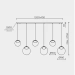 Подвесной светильник MODELUX ML.2338.6 BK от ImperiumLoft