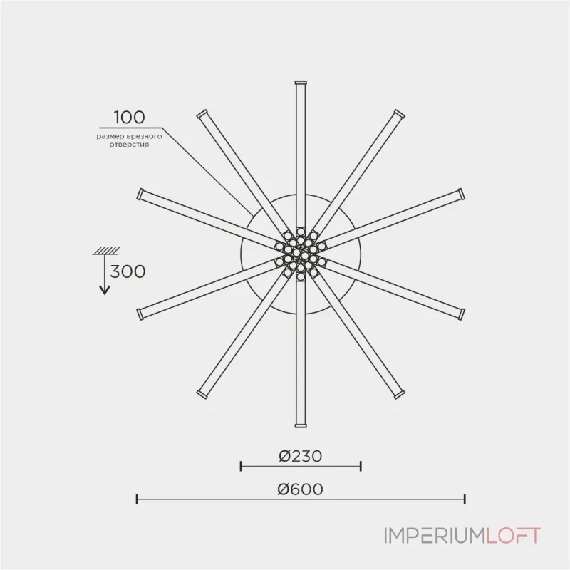 Потолочный светильник MODELIGHT MDL.9371.600CL WH от ImperiumLoft