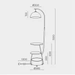Напольный светильник MODEMODERN MD.8808.01FL от ImperiumLoft