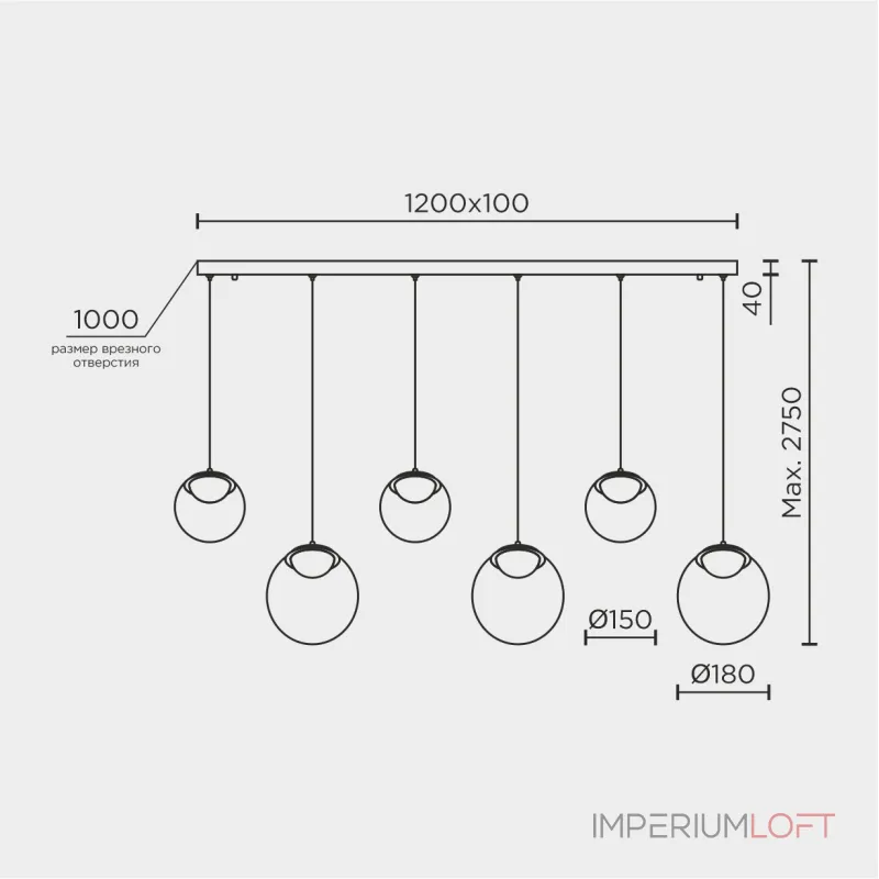 Подвесной светильник MODELUX ML.2338.6 BK от ImperiumLoft Подвесной светильник MODELUX ML.2338.6 BK от ImperiumLoft