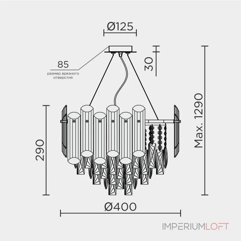 Подвесная люстра MODELUX ML.7088.400 CR от ImperiumLoft Подвесная люстра MODELUX ML.7088.400 CR от ImperiumLoft