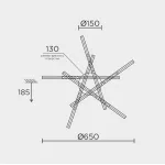Потолочный светильник LED4U L5115-5 BK от ImperiumLoft
