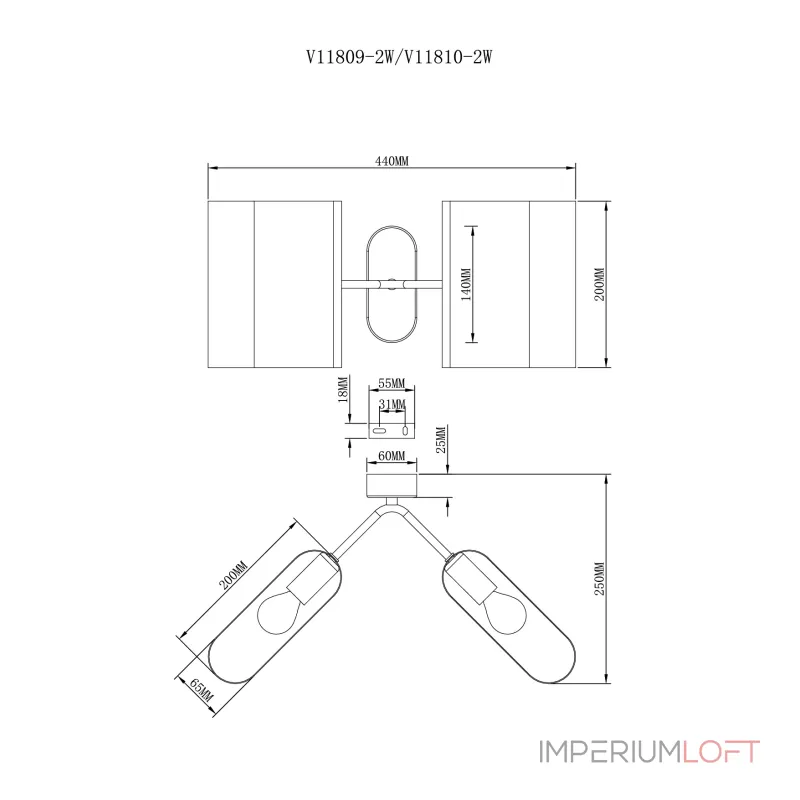 Светильник настенный Moderli V11809-2W Metalicana от ImperiumLoft Светильник настенный Moderli V11809-2W Metalicana от ImperiumLoft