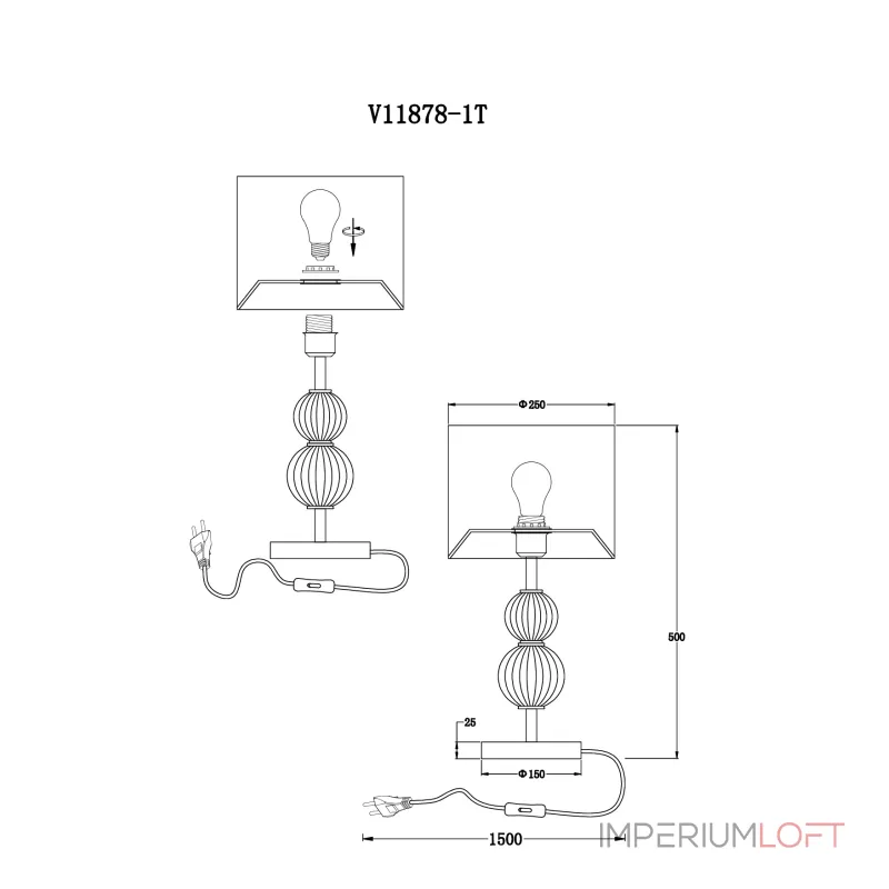 Лампа настольная Moderli V11878-1T Brumi от ImperiumLoft Лампа настольная Moderli V11878-1T Brumi от ImperiumLoft