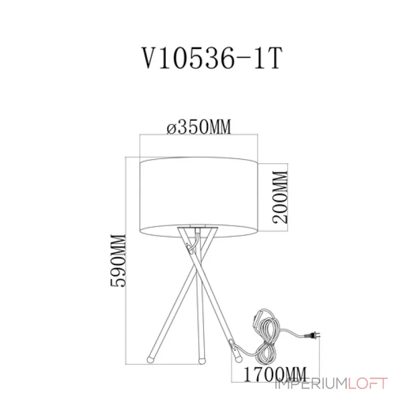 Лампа настольная Moderli V10536-1TPalma от ImperiumLoft