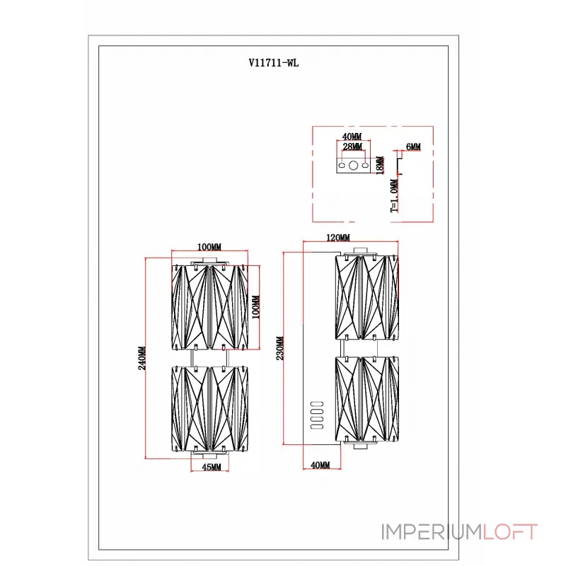 Светильник настенный Moderli Prismique V11711-WL от ImperiumLoft Светильник настенный Moderli Prismique V11711-WL от ImperiumLoft