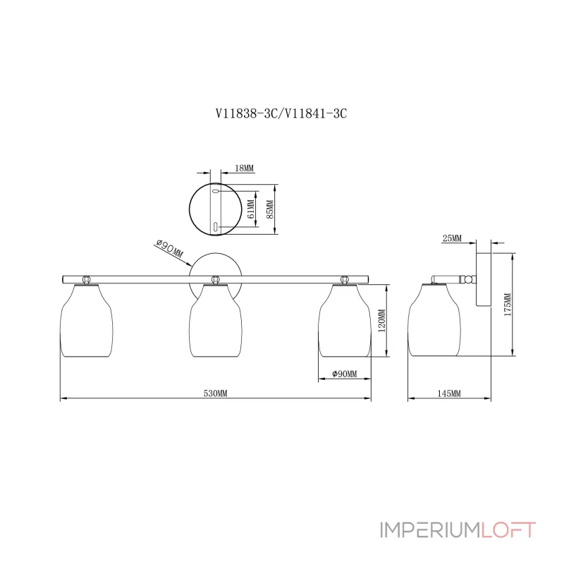 Спот Moderli V11838-3C Adalina от ImperiumLoft