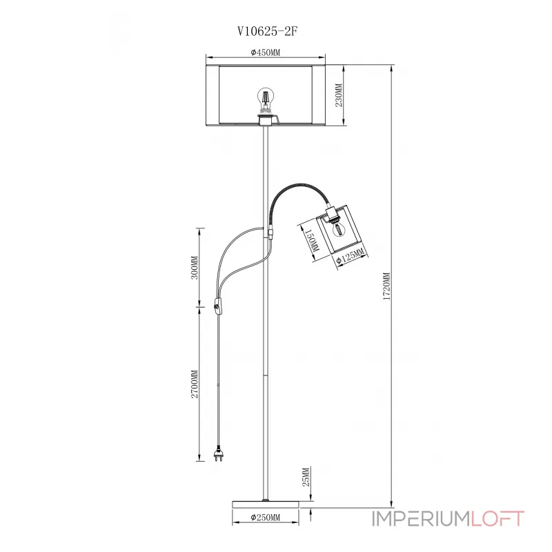 Торшер Moderli V10625-2F Room от ImperiumLoft