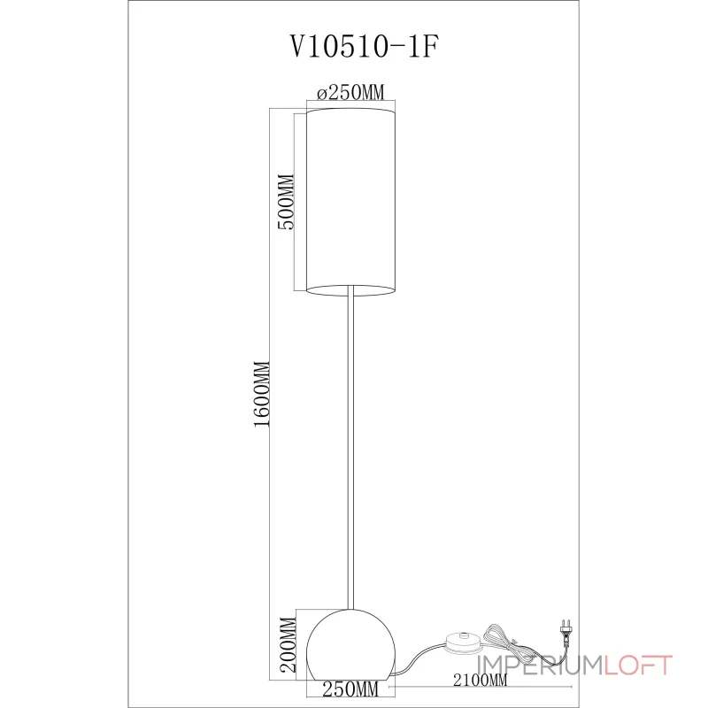 Торшер Moderli Flint V11590-1F от ImperiumLoft