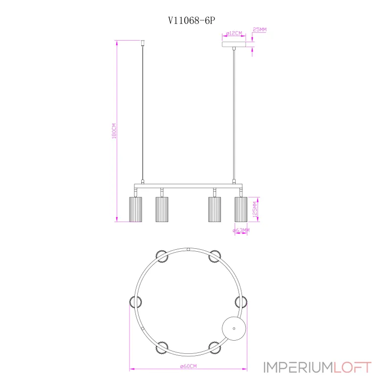 Люстра подвесная Moderli Cora V11603-6P от ImperiumLoft Люстра подвесная Moderli Cora V11603-6P от ImperiumLoft