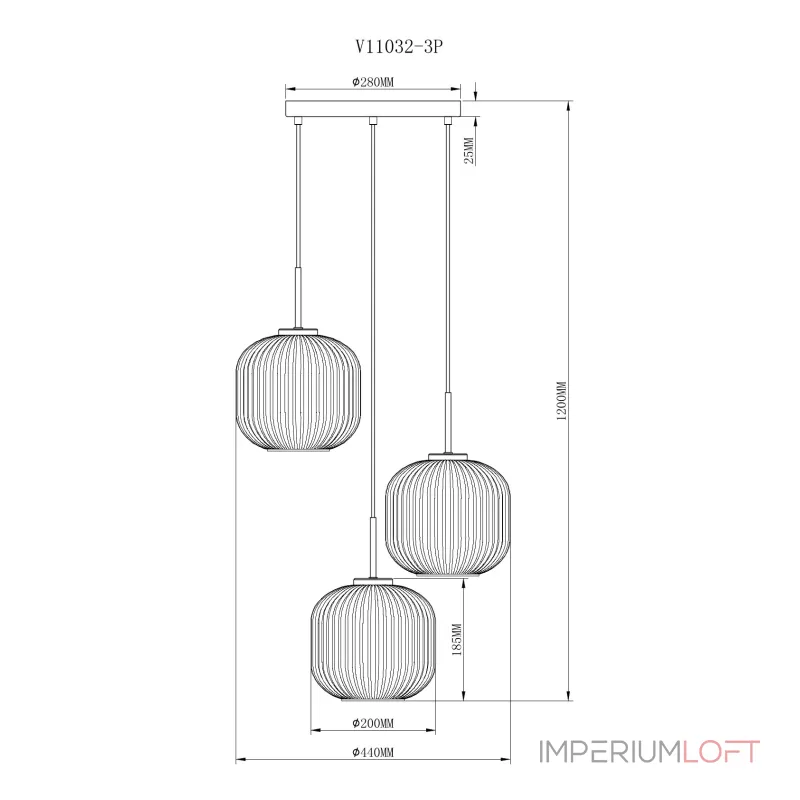 Подвесной светильник Moderli Ivory V11032-3P от ImperiumLoft