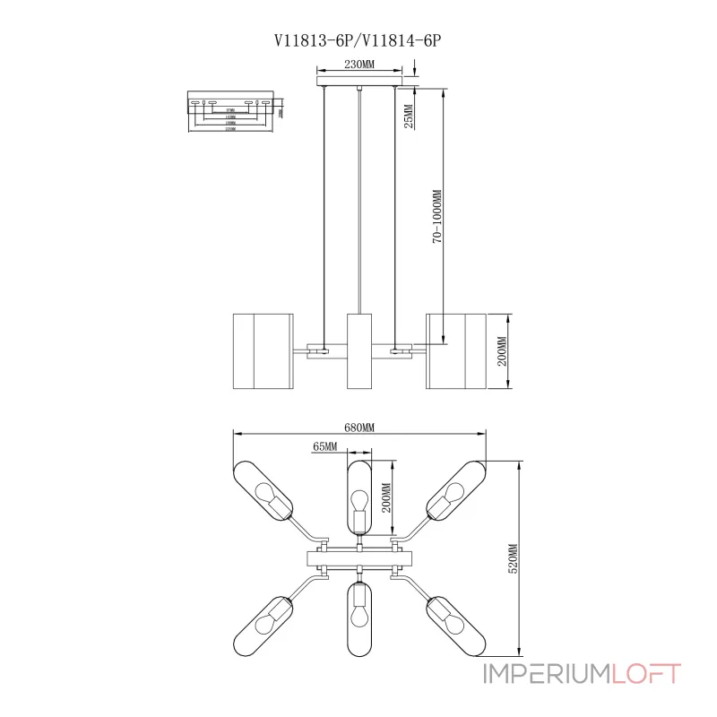 Люстра подвесная Moderli V11813-6P Metalicana от ImperiumLoft