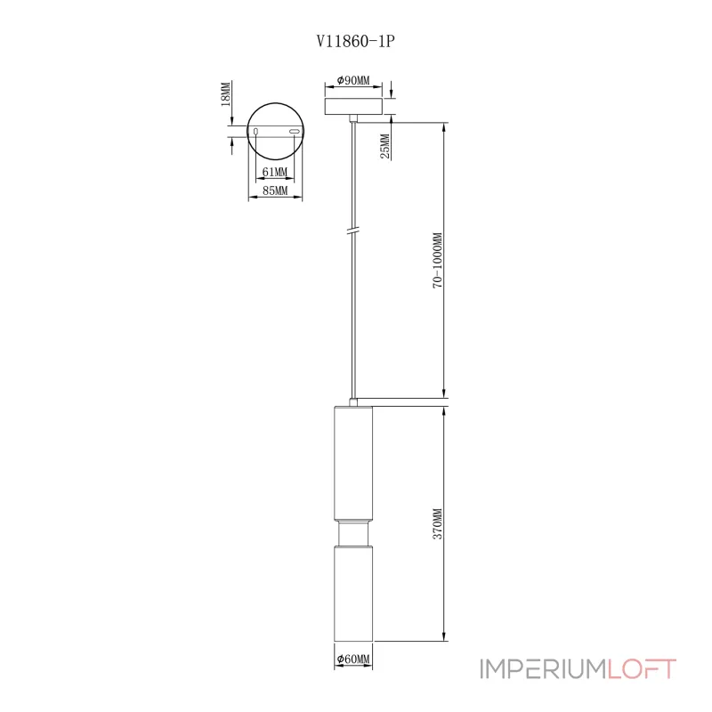 Светильник подвесной Moderli V11860-1P Telma от ImperiumLoft