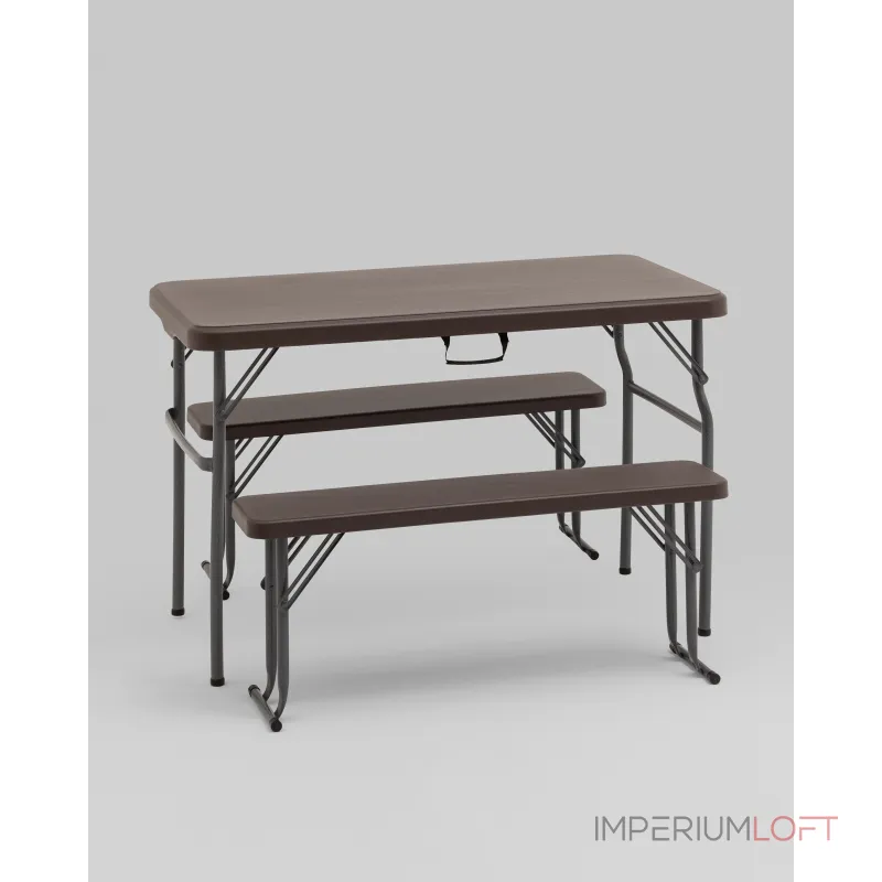Комплект стола и двух скамеек Stool Group Кейт YX-B113 brown от ImperiumLoft Комплект стола и двух скамеек Stool Group Кейт YX-B113 brown от ImperiumLoft