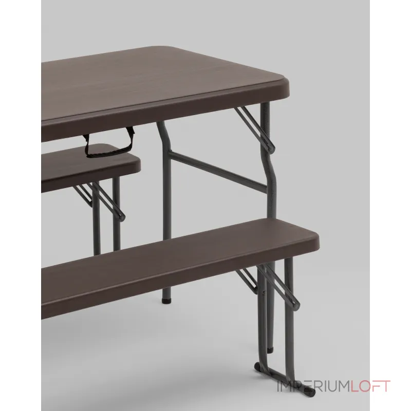 Комплект стола и двух скамеек Stool Group Кейт YX-B113 brown от ImperiumLoft Комплект стола и двух скамеек Stool Group Кейт YX-B113 brown от ImperiumLoft