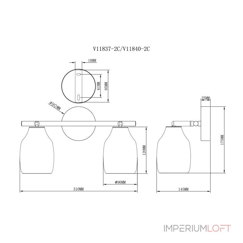 Спот Moderli V11840-2C Adalina от ImperiumLoft