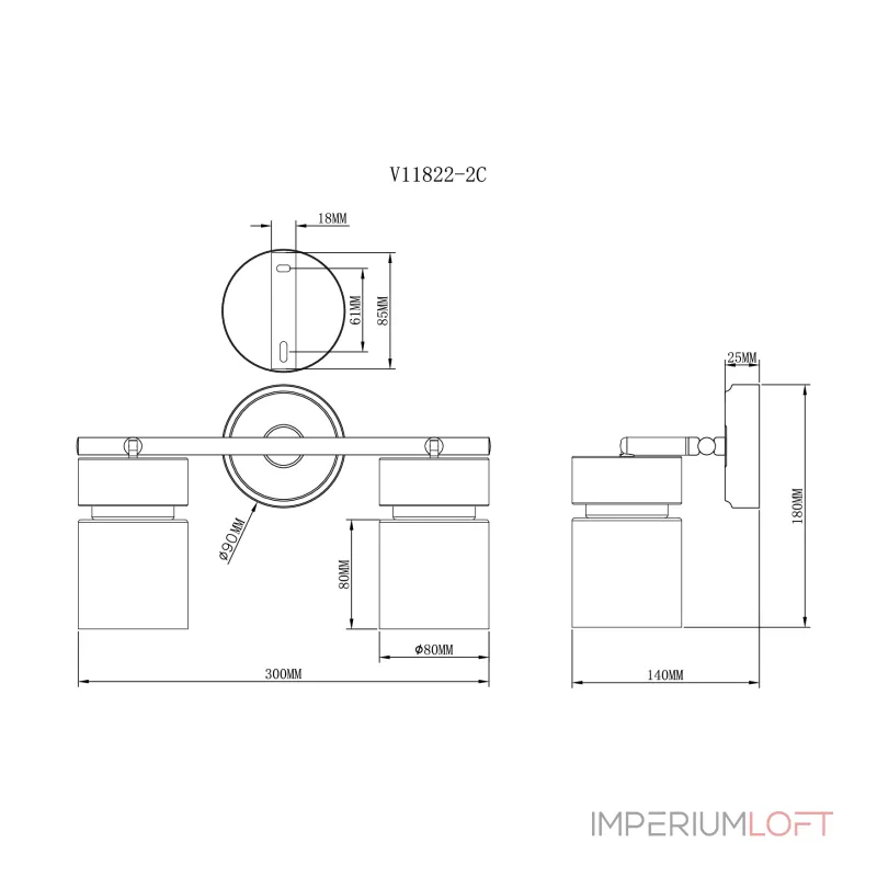 Спот Moderli V11822-2C Almero от ImperiumLoft