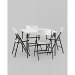 Комплект раскладного стола и стульев Stool Group Кейт YX-ZFP86 white от ImperiumLoft