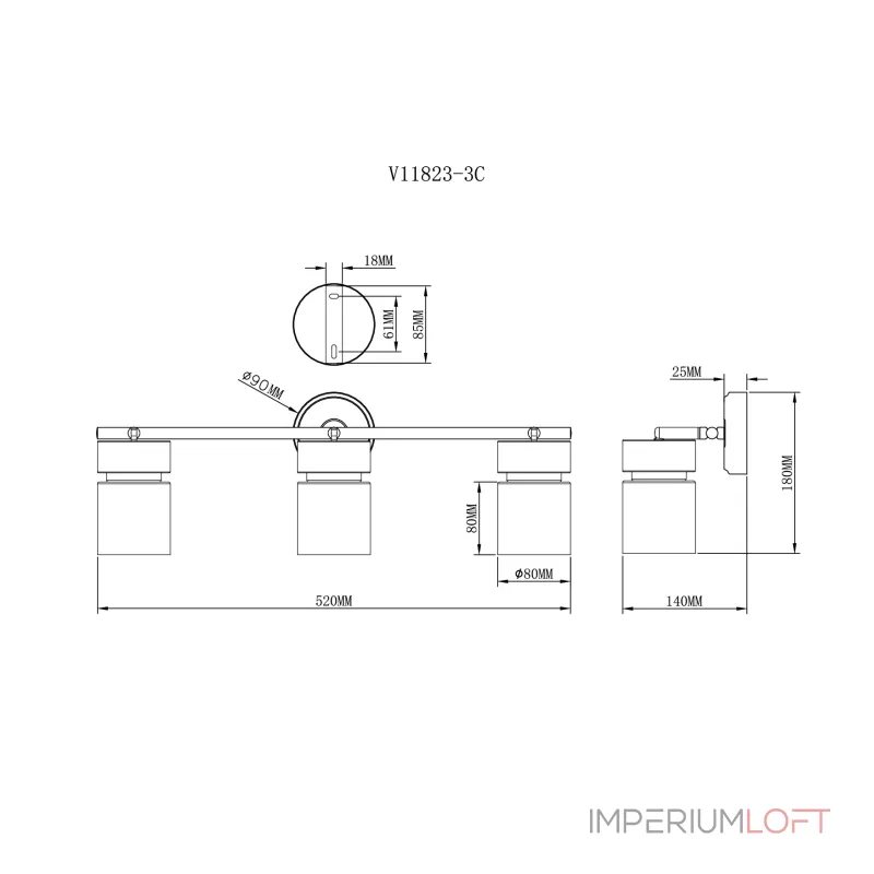 Спот Moderli V11823-3C Almero от ImperiumLoft