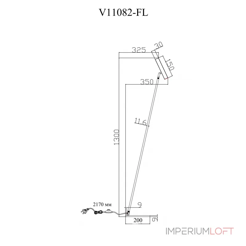 Торшер светодиодный Moderli Harmo V11082-FL от ImperiumLoft
