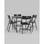 Комплект раскладного стола и стульев Stool Group Кейт YX-ZFP86 black от ImperiumLoft