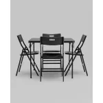 Комплект раскладного стола и стульев Stool Group Кейт YX-ZFP86 black от ImperiumLoft