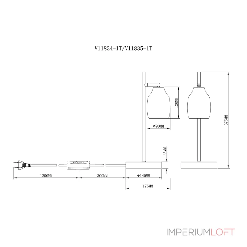 Лампа настольная Moderli V11835-1T Adalina от ImperiumLoft