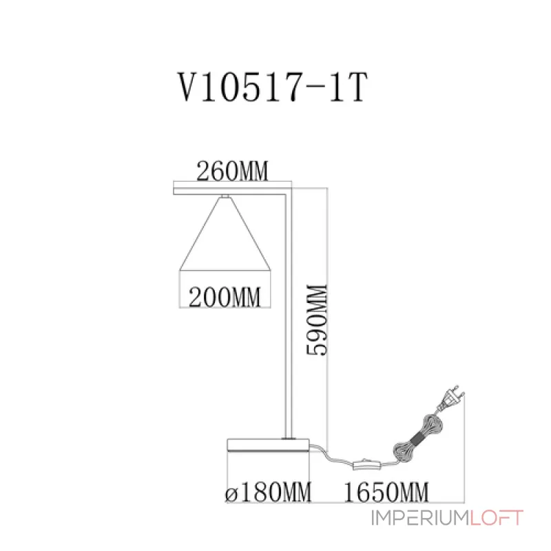Настольная лампа Moderli V10517-1T Omaha от ImperiumLoft
