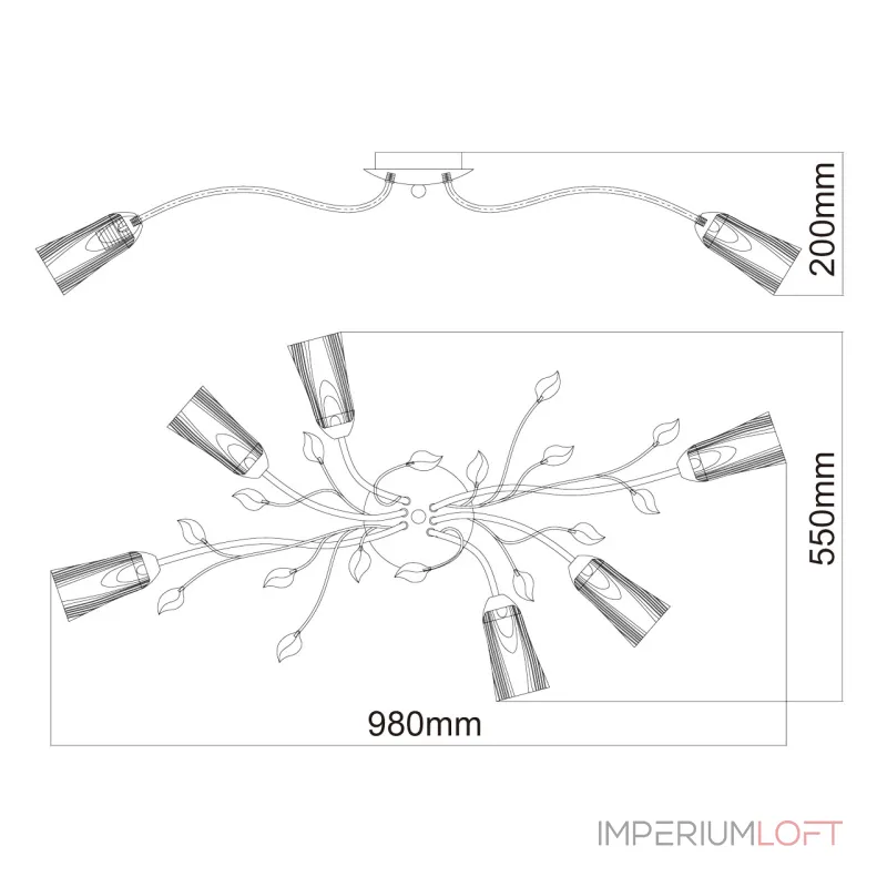 Потолочная люстра MW-Light Восторг 242015206 от ImperiumLoft Потолочная люстра MW-Light Восторг 242015206 от ImperiumLoft