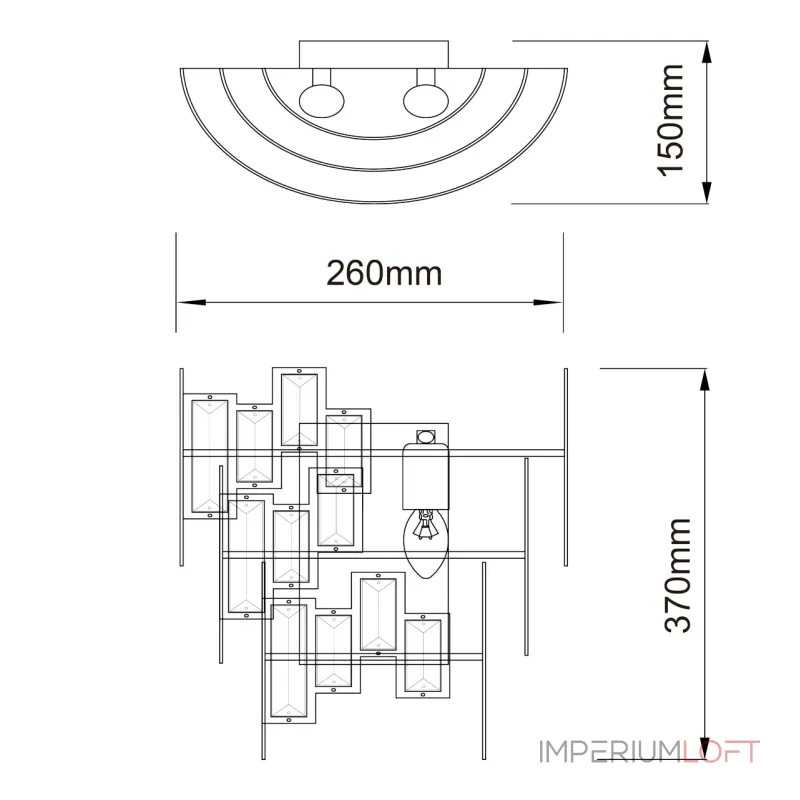 Бра MW-Light Монарх 121020402 от ImperiumLoft