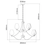 Подвесная люстра Chiaro Palermo 386016512