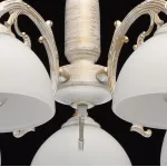 Подвесная люстра DeMarkt City Ариадна 450018305 Цвет плафонов белый Цвет арматуры золото от ImperiumLoft